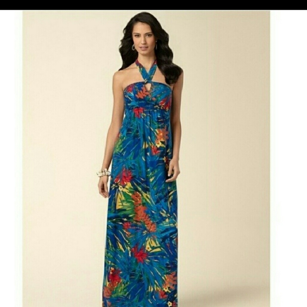 Tropical print Soma maxi dress